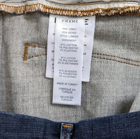 Frame Denim Le Crop Mini Boot Sidewinder Dark Wash Size 30 - Picture 9 of 15